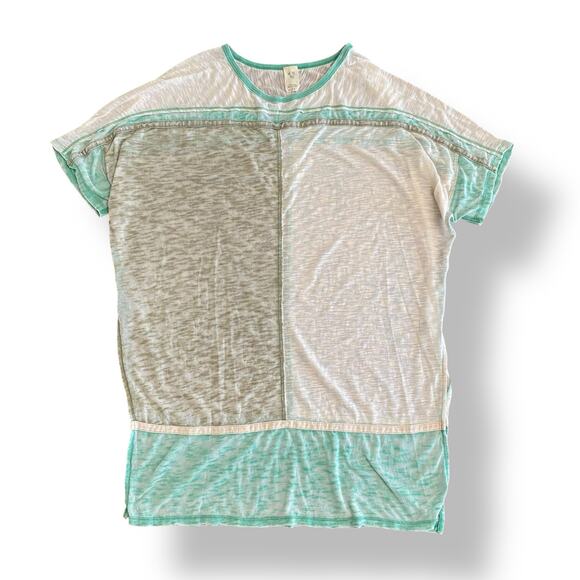 Free People We The Free Charleston Color Block Oversized‎ Tunic Womens Size S - Picture 1 of 9